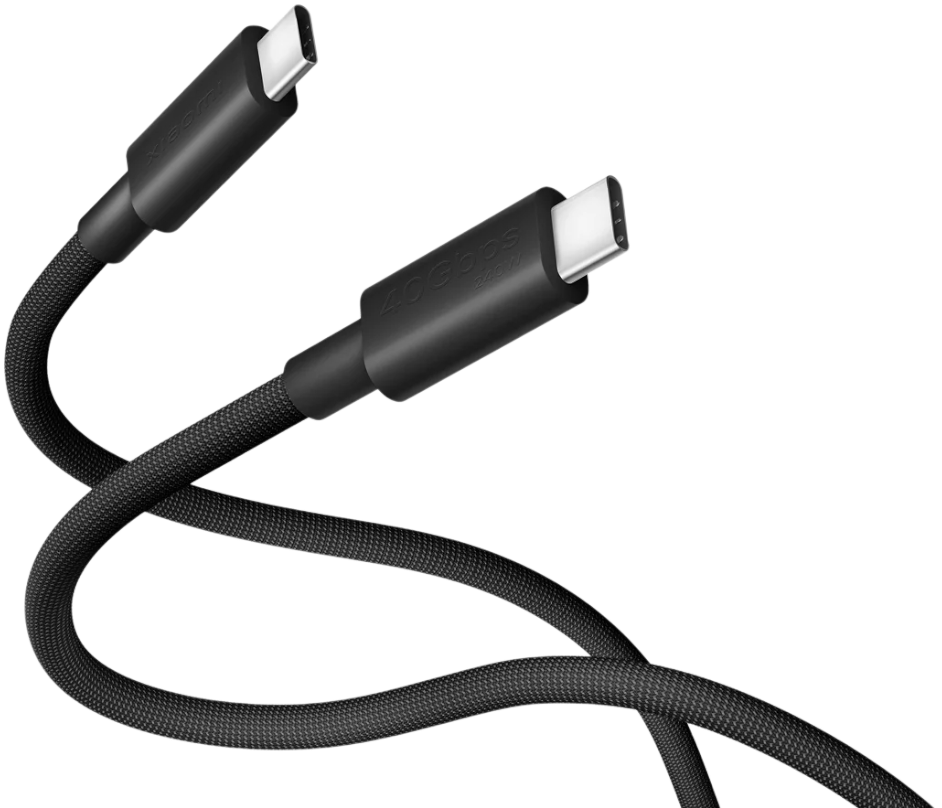 Кабель Xiaomi 6A High-speed USB4 Braided USB-C to USB-C Cable (1m) черный BHR087BGL